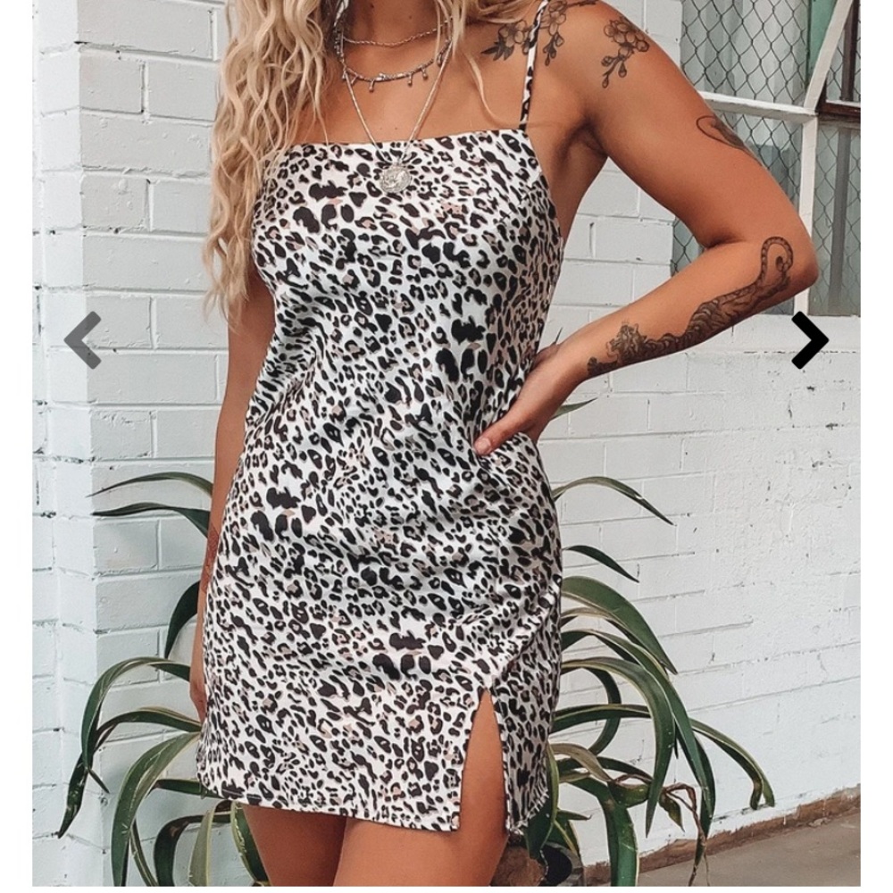 That’s so fetch cheetah silk dress ⚡️NEVER WORN⚡️